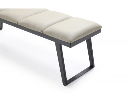 Whiteline Ethan Bench - Light Gray