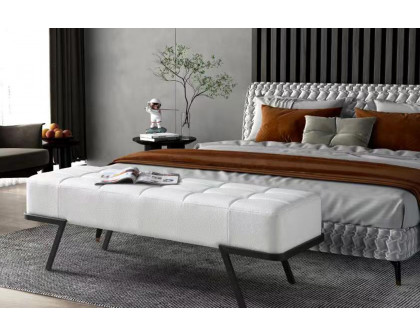 Whiteline Shadi Bench - White