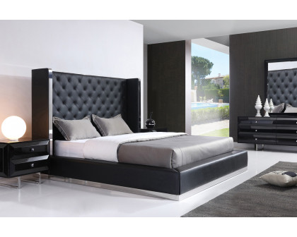 Whiteline Abrazo Queen Size Bed - Black