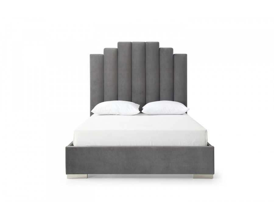 Whiteline Jordan Queen Size Bed - Gray