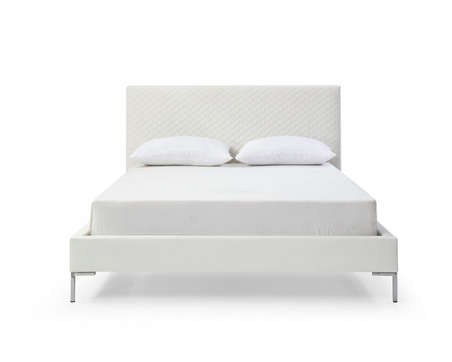 Whiteline Liz Queen Size Bed - White