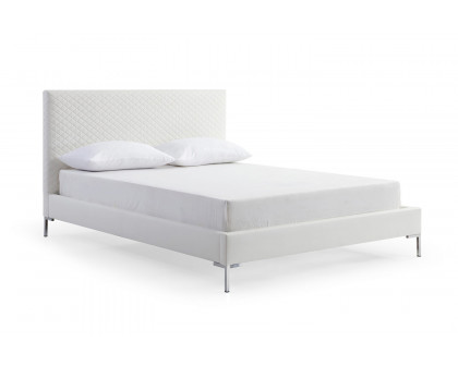 Whiteline Liz Queen Size Bed - White