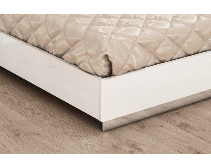 Whiteline Daisy Queen Size Bed - White