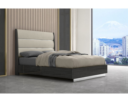 Whiteline Pino Queen Size Bed - Gray