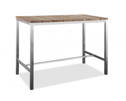 Whiteline - Stone Outdoor Bar Table in Teak