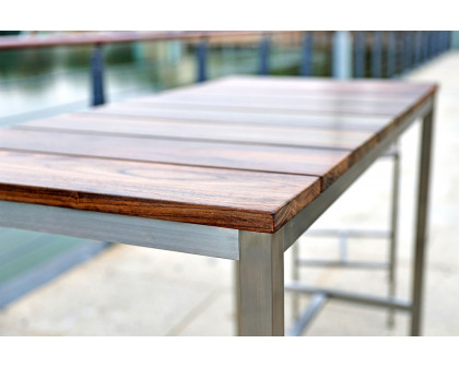 Whiteline - Stone Outdoor Bar Table in Teak