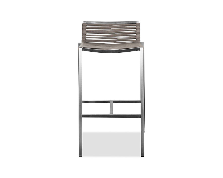 Whiteline - Stone Outdoor Barstool in Taupe