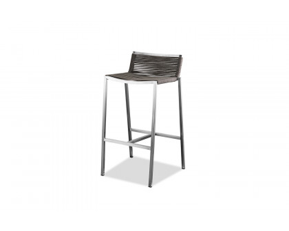 Whiteline - Stone Outdoor Barstool in Taupe