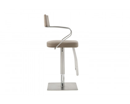 Whiteline Zuri Barstool - Taupe