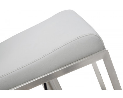 Whiteline Clay Barstool - White