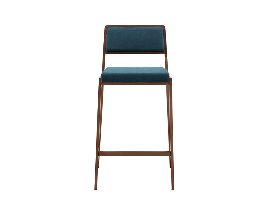 Whiteline - Clifton Counter Stool in Teal Blue