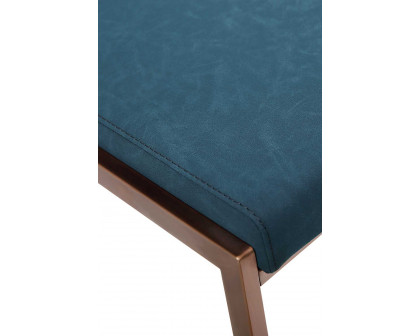 Whiteline - Clifton Counter Stool in Teal Blue