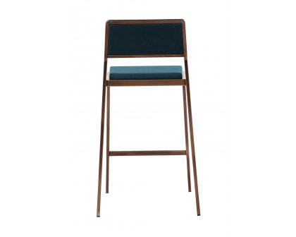 Whiteline - Clifton Counter Stool in Teal Blue