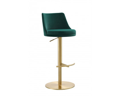 Whiteline Carter Barstool - Green/Gold