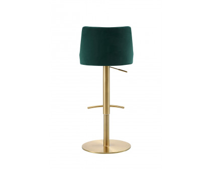 Whiteline Carter Barstool - Green/Gold