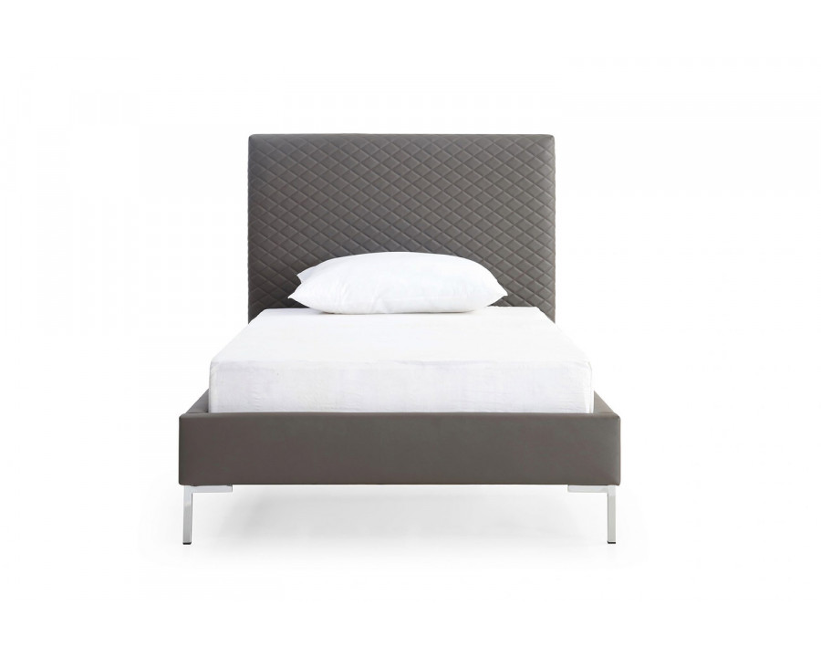 Whiteline Liz Twin Size Bed - Dark Gray