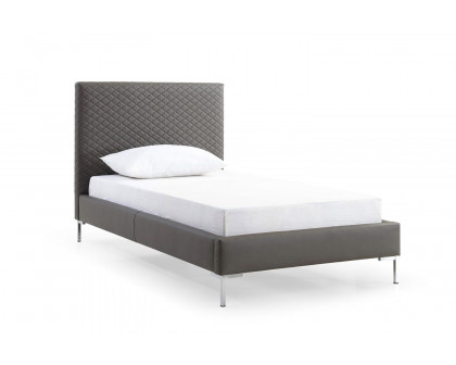 Whiteline Liz Twin Size Bed - Dark Gray