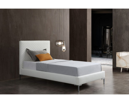 Whiteline Liz Twin Size Bed - White