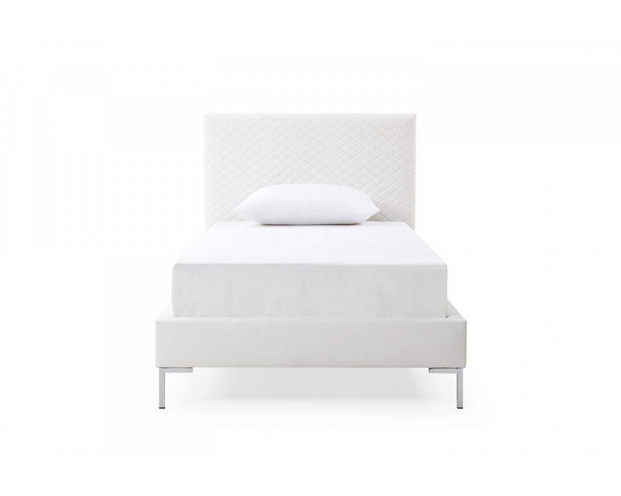 Whiteline Liz Twin Size Bed - White