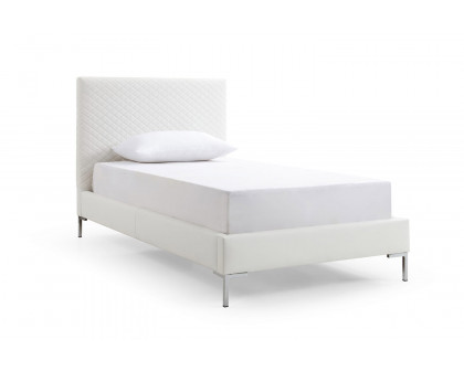 Whiteline Liz Twin Size Bed - White