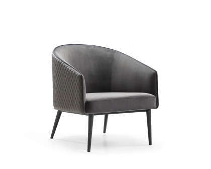 Whiteline - Boston Leisure Chair in Dark Gray