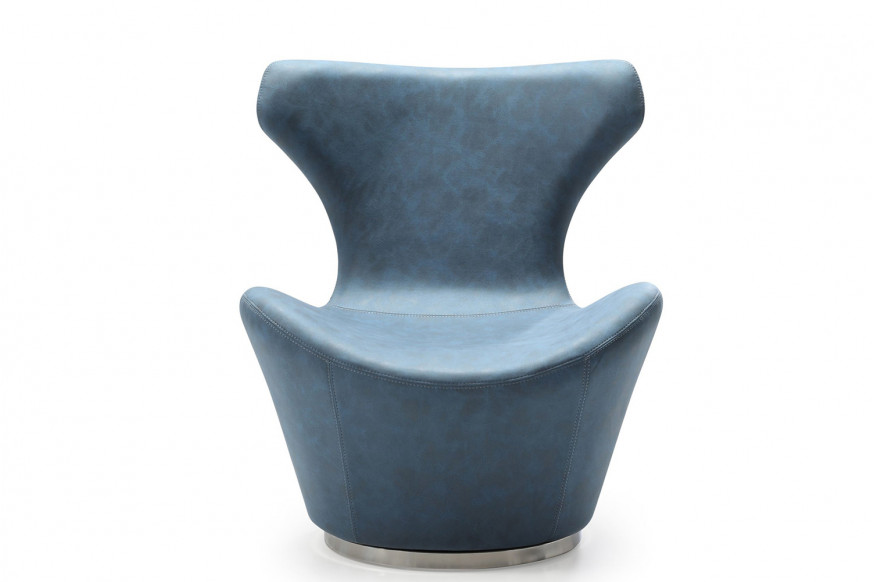 Whiteline™ Easton Swivel Leisure Chair - Blue