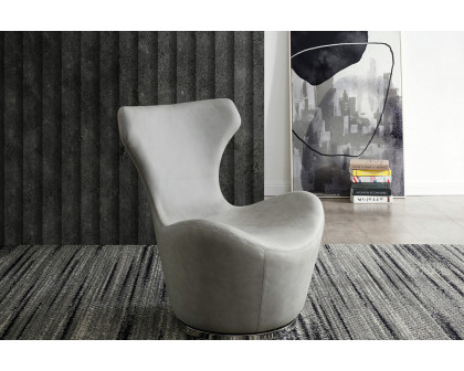 Whiteline™ Easton Swivel Leisure Chair - Light Gray