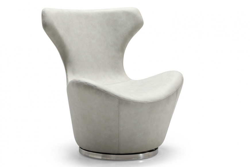 Whiteline™ Easton Swivel Leisure Chair - Light Gray