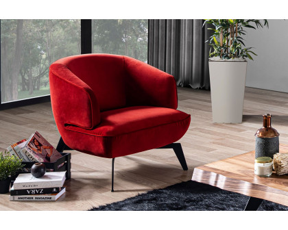 Whiteline™ Mersin Accent Chair - Red Fabric