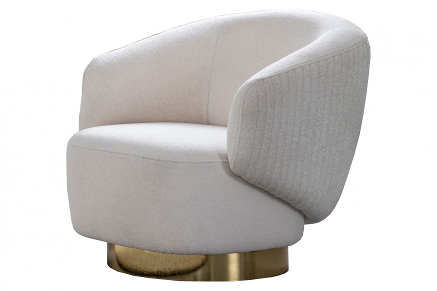 Whiteline™ Erzin Swivel Accent Chair - White