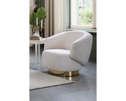 Whiteline™ Erzin Swivel Accent Chair - White