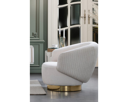 Whiteline™ Erzin Swivel Accent Chair - White