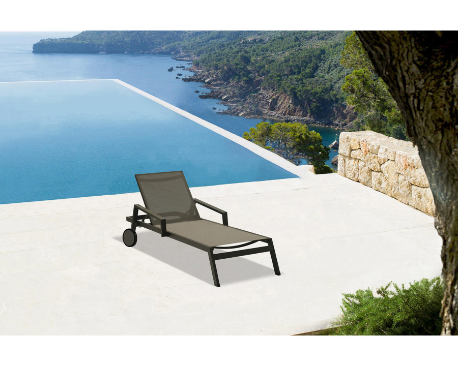 Whiteline Bondi Outdoor Chaise - Gray