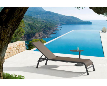 Whiteline Sunset Outdoor Chaise - Taupe