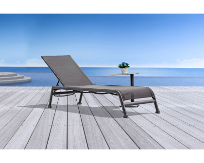 Whiteline Sunset Outdoor Chaise - Taupe