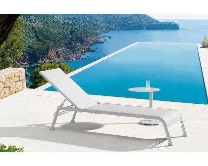 Whiteline Sunset Outdoor Chaise - White