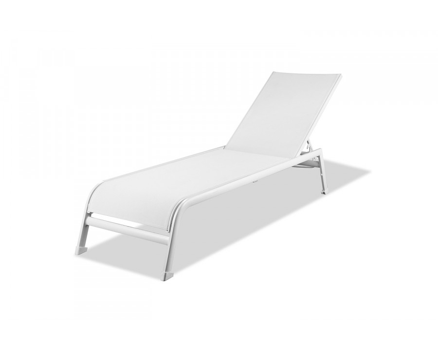 Whiteline Sunset Outdoor Chaise - White