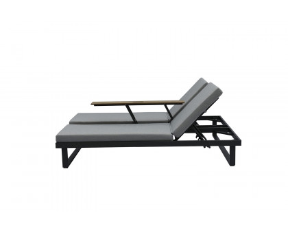 Whiteline Sandy Double Lounge Chair - Gray