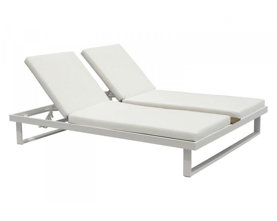 Whiteline Sandy Double Lounge Chair - White