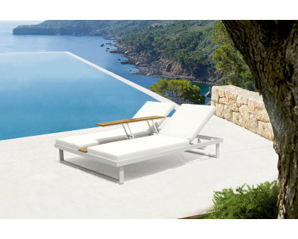 Whiteline Sandy Double Lounge Chair - White