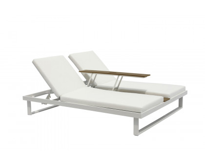 Whiteline Sandy Double Lounge Chair - White