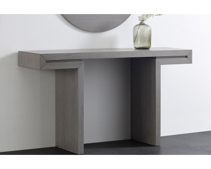 Whiteline Delaney Console - Gray Oak