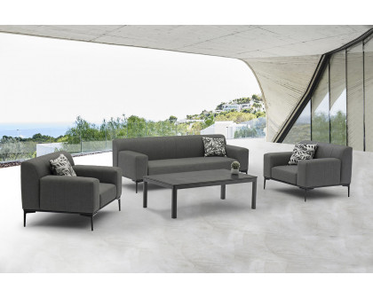 Whiteline - Ashton 4-Piece Outdoor Collection in Dark Gray