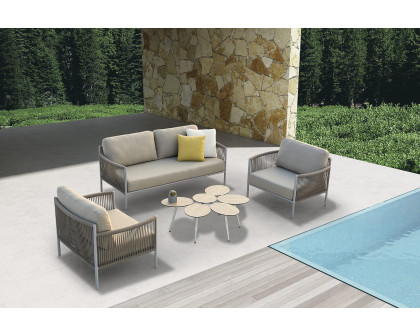 Whiteline - Catalina 4-Piece Outdoor Collection in Gray