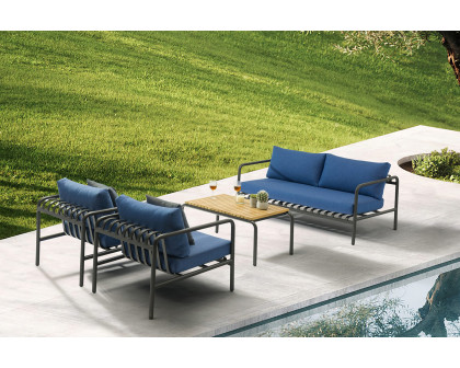 Whiteline - Andrea 4-Pieces Outdoor Collection in Blue