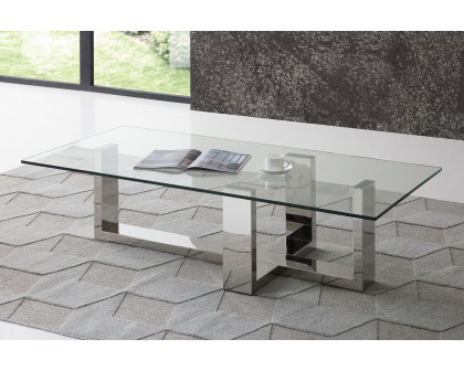 Whiteline Blake Coffee Table - Clear