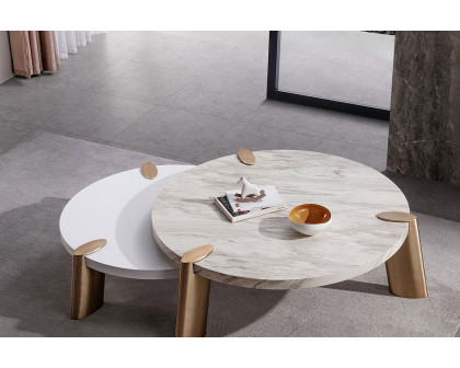 Whiteline Mimeo Coffee Table - Marble