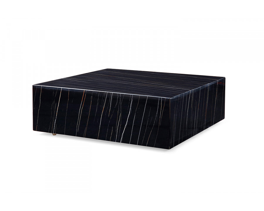 Whiteline Cube Square Coffee Table - Black