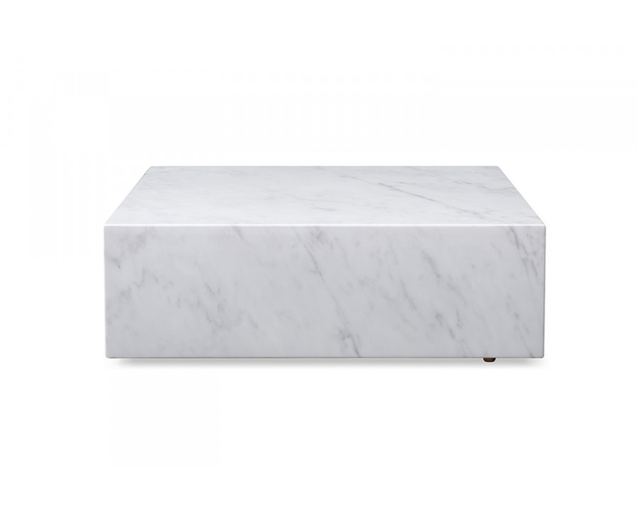 Whiteline Cube Square Coffee Table - White