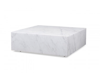 Whiteline Cube Square Coffee Table - White